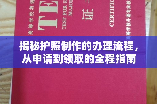 南昌揭秘护照制作的办理流程，从申请到领取的全程指南